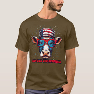 4 juli Amerika Koe USA Vlag Patroon Moorica t T-shirt