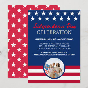 4 juli Amerika Onafhankelijkheidsdag Feestviering Kaart