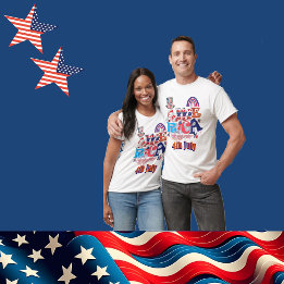 4 juli Amerika Onafhankelijkheidsdag Star Firecrac T-shirt