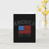 4 juli Amerika VS Opgericht 1776 Patriottische VS Kaart (Gele Bloem)
