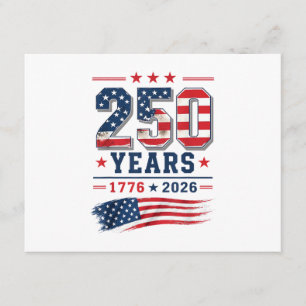 4 juli Amerika VS Vlag Patriottisch 250e Verjaarda Informatiekaartje