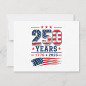 4 juli Amerika VS Vlag Patriottisch 250e Verjaarda Save The Date (Achterkant)