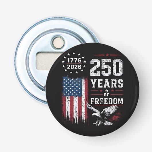 4 juli Amerika VS Vlag Patriottisch  Button Flesopener (Voorkant)
