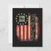 4 juli Amerika VS Vlag Patriottisch Kaart (Voorkant)