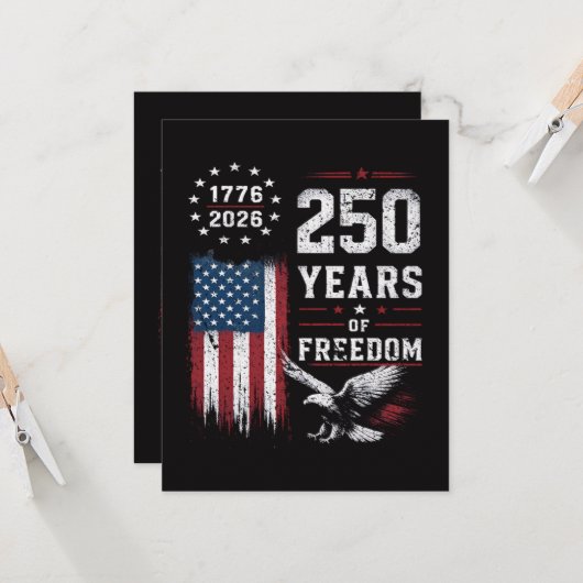 4 juli Amerika VS Vlag Patriottisch Kaart (Voorkant / Achterkant in situ)