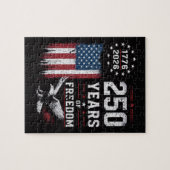 4 juli Amerika VS Vlag Patriottisch Legpuzzel (Horizontaal)