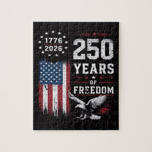 4 juli Amerika VS Vlag Patriottisch Legpuzzel (Verticaal)