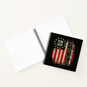 4 juli Amerika VS-vlag Patriottisch Notitieboek