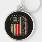 4 juli Amerika VS Vlag Patriottisch  Sleutelhanger (Voorkant)