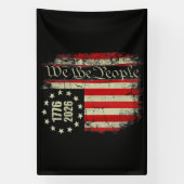 4 juli Amerika VS Vlag Patriottisch Spandoek (Verticaal)