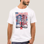 4 juli Amerikaans Sneakers design T-shirt (Voorkant)