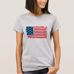 4 juli Amerikaans Vlag Grunge Tshirt