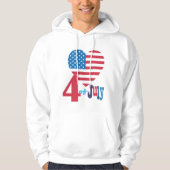 4 juli Amerikaans Vlag Vuurwerk Vlag van het Vlag  Hoodie (Voorkant)