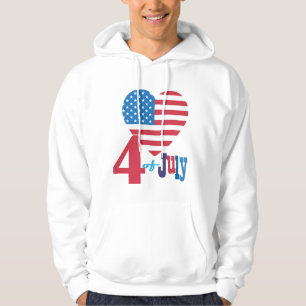 4 juli Amerikaans Vlag Vuurwerk Vlag van het Vlag  Hoodie