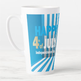 4 juli Amerikaans Vlag Vuurwerk Vlag van het Vlag  Latte Mok