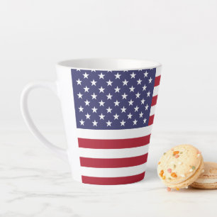 4 juli Amerikaans Vlag Vuurwerk Vlag van het Vlag  Latte Mok