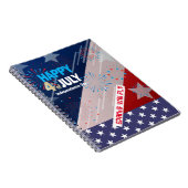 4 juli Amerikaans Vlag Vuurwerk Vlag van het Vlag  Notitieboek (Rechterzijde)