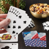 4 juli Amerikaans Vlag Vuurwerk Vlag van het Vlag  Pokerkaarten (Insitu)