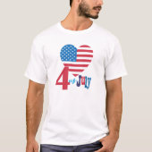 4 juli Amerikaans Vlag Vuurwerk Vlag van het Vlag  T-shirt (Voorkant)
