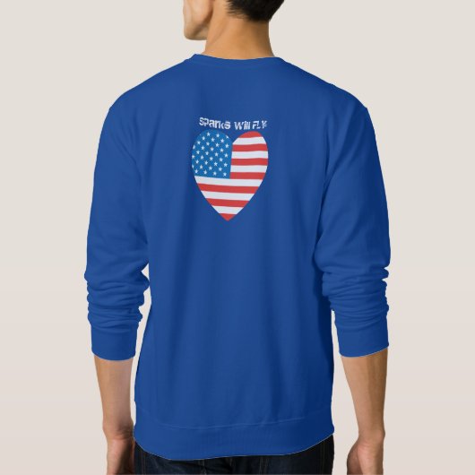 4 juli Amerikaans Vlag Vuurwerk Vlag van het Vlag  Trui (Achterkant)