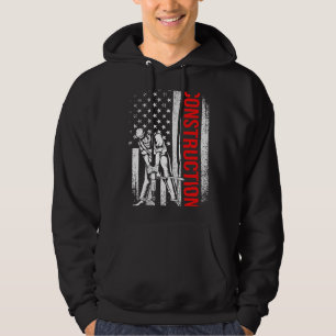 4 juli Amerikaans vlaggenpatriottisch bouwwerk W Hoodie