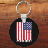 4 juli Amerikaans vlagpatriotticum Sleutelhanger (Voorkant)