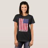 4 juli Amerikaans vlagpatriotticum T-shirt (Voorkant volledig)