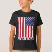 4 juli Amerikaans vlagpatriotticum T-shirt (Voorkant)