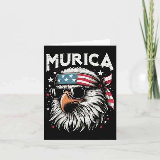 4 juli Amerikaanse Adelaar Murica Patriot Mannen V Kaart (Voorkant)