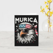 4 juli Amerikaanse Adelaar Murica Patriot Mannen V Kaart (Gele Bloem)