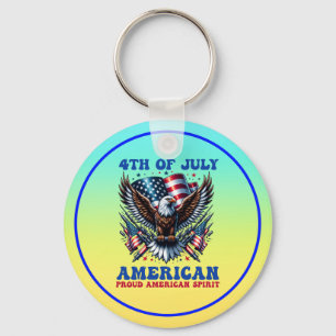 4 juli Amerikaanse Adelaar Sublimatie-61001 Sleutelhanger