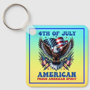 4 juli Amerikaanse Adelaar Sublimatie-61001 Sleutelhanger