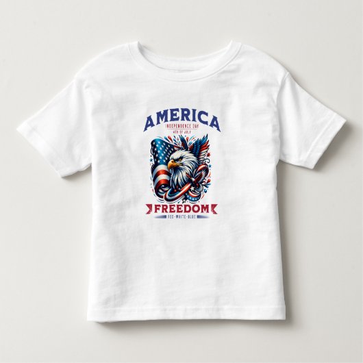 4 juli Amerikaanse Adelaar Sublimatie-61901 Kinder Shirts (Voorkant)