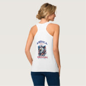 4 juli Amerikaanse Adelaar Sublimatie-61901 Tanktop (Volledige Achterkant)