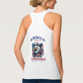 4 juli Amerikaanse Adelaar Sublimatie-61901 Tanktop (Achterkant)