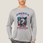 4 juli Amerikaanse Adelaar Sublimatie-61901 Tri-Blend Shirt (Voorkant volledig)