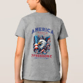 4 juli Amerikaanse Adelaar Sublimatie-61901 Tri-Blend Shirt (Achterkant)
