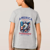 4 juli Amerikaanse Adelaar Sublimatie-61901 Tri-Blend Shirt (Achterkant)