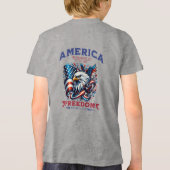 4 juli Amerikaanse Adelaar Sublimatie-61901 Tri-Blend Shirt (Achterkant)