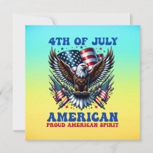 4 juli Amerikaanse Adelaar Sublimatie-61902 Feestdagenkaart