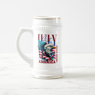 4 juli Amerikaanse Adelaar Sublimatie-61904 Bierpul