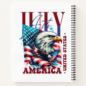 4 juli Amerikaanse Adelaar Sublimatie-61904 Notitieboek (Achterkant)