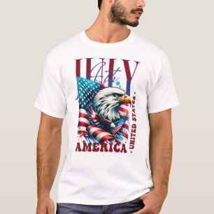4 juli Amerikaanse Adelaar Sublimatie-61904 T-shirt