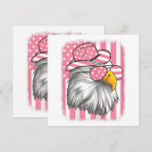 4 juli Amerikaanse Adelaar USA Vlag Patriottische Kaart (Voorkant / Achterkant)