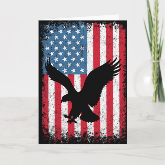 4 juli Amerikaanse Adelaar Vlag VS Onafhankelijkhe Kaart (Voorkant)