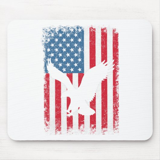 4 juli Amerikaanse Adelaar Vlag VS Onafhankelijkhe Muismat (Voorkant)