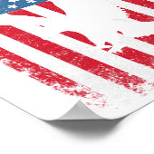 4 juli Amerikaanse Adelaar Vlag VS Onafhankelijkhe Poster (Hoek)