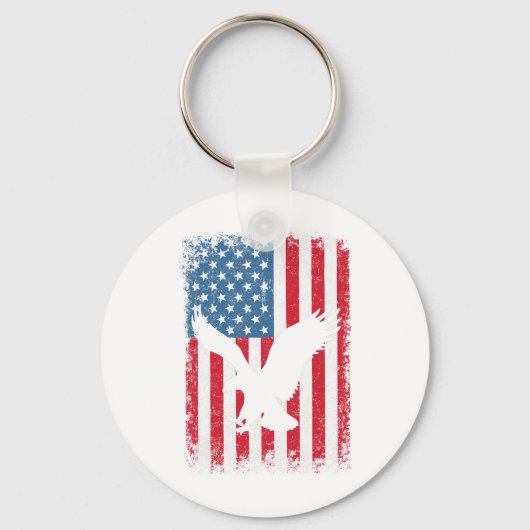 4 juli Amerikaanse Adelaar Vlag VS Onafhankelijkhe Sleutelhanger (Voorkant)
