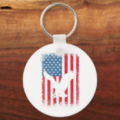 4 juli Amerikaanse Adelaar Vlag VS Onafhankelijkhe Sleutelhanger (Voorkant)