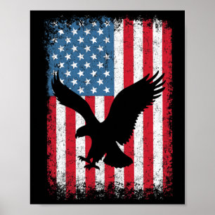 4 juli Amerikaanse adelaarsvlag - Onafhankelijkhei Poster